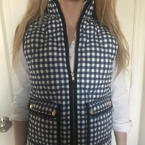 J. Crew Gingham Vest